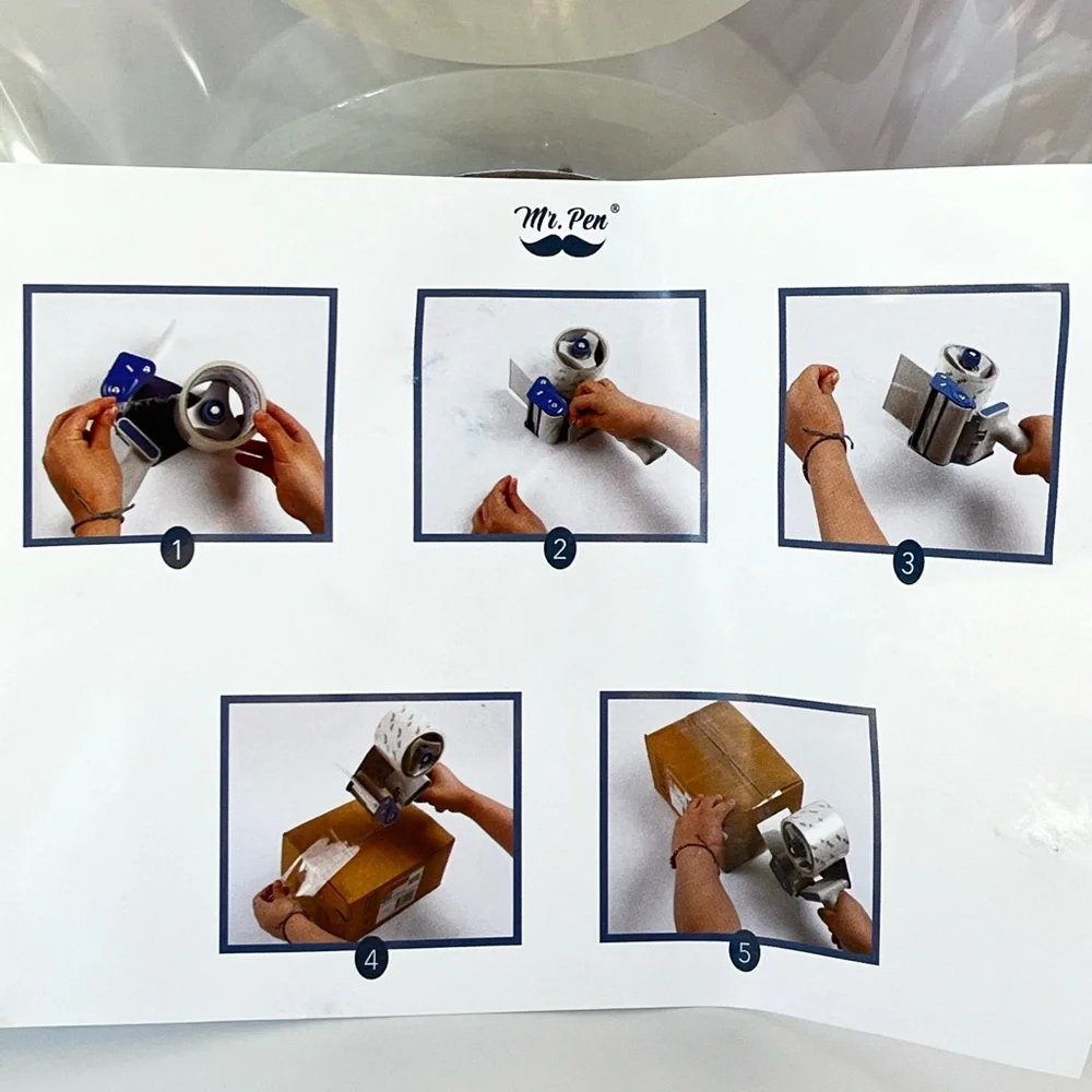 Tape Dispenser with 6 rolls Heavy Duty Tape Set